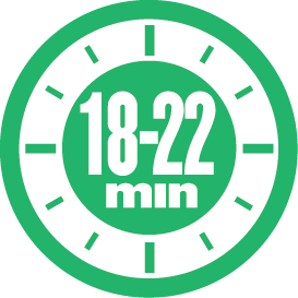 3. Bake for 18-22 minutes, turning halfway, to a light golden colour.