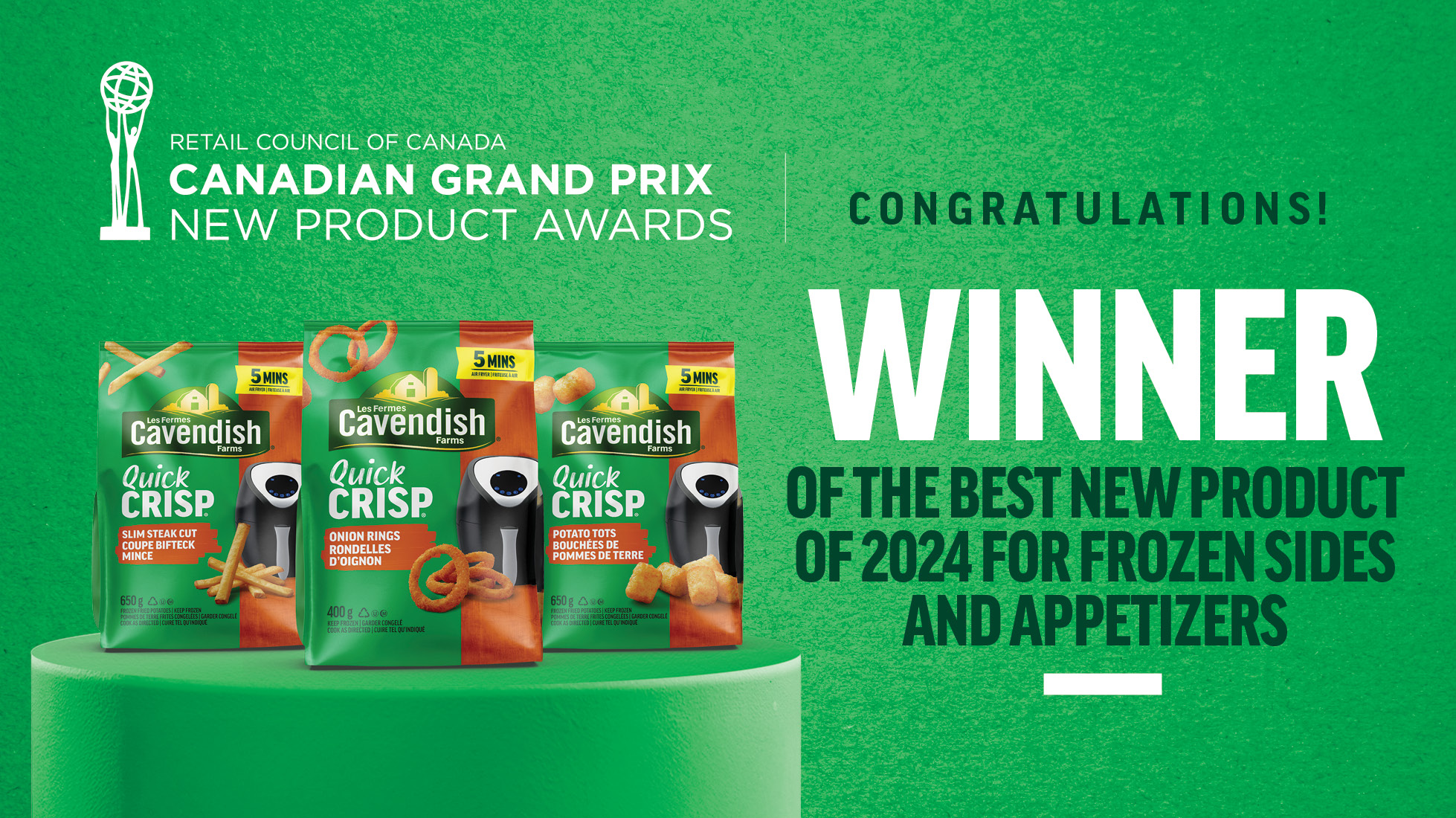 Cavendish Farms Quick Crisp® Wins Canadian Grand Prix New Product Award