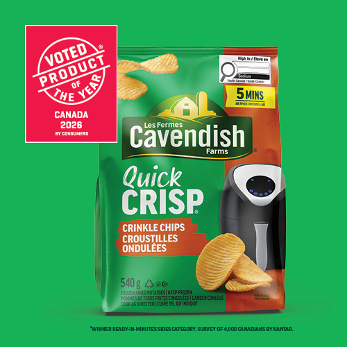 Hot chips for the win! Cavendish Farms Quick Crisp Crinkle Chips win Product of the Year